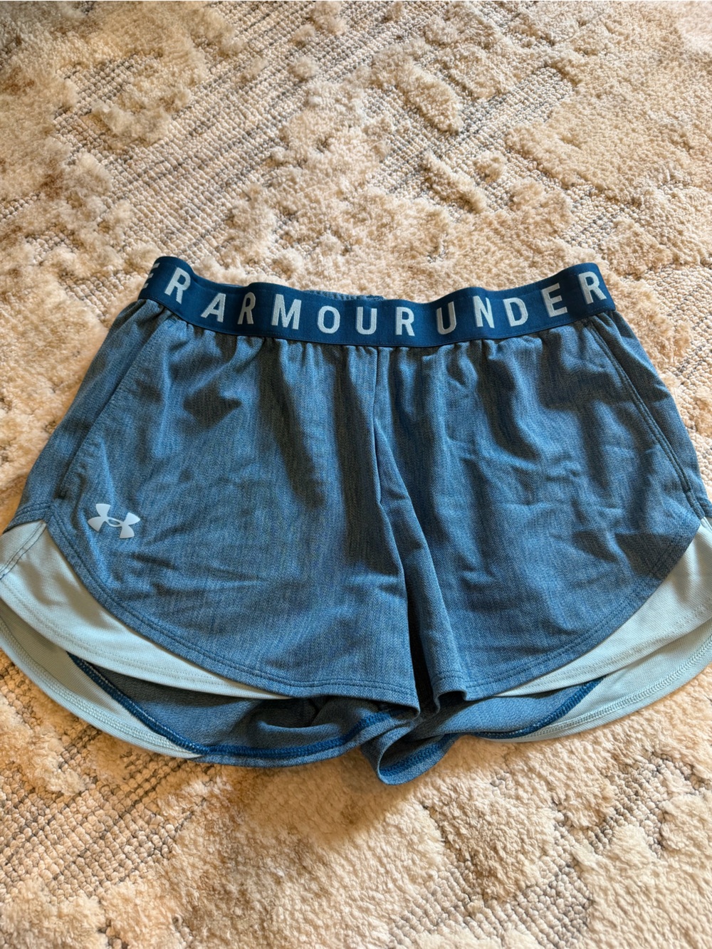 Under Armour Blue and Light Blue Athletic Shorts